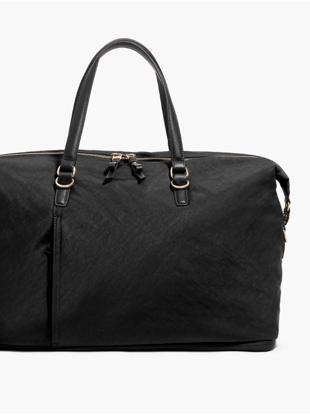 Lo & Sons Sherborn Weekender Duffel Bag Black Gold Hardware Like New
